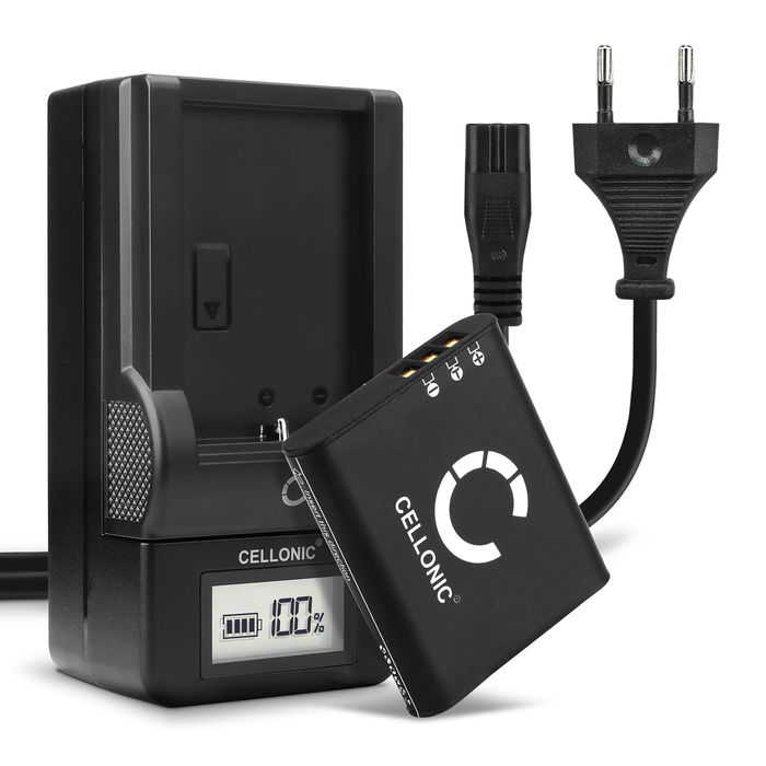 2x Ricoh GR III Accu Batterij + Oplader 1100mAh van CELLONIC