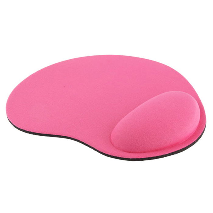 Tapis de souris ergonomique avec coussin de poignet en mousse - rose