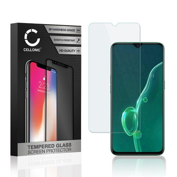 Vervangende screenprotector compatibel met Realme X2 smartphone (2.5D, 9H, 0,33mm, Full Glue)