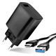USB-C (connecteur long) 15W 1m + Câble USB