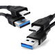 2x Datakabel USB-C (Type-C) naar USB A, 1m