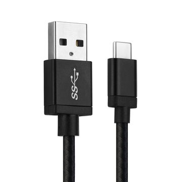 USB Kabel compatibel met Amazon eero, eero 6 / eero Pro - 1m Oplaadkabel 3A Laad Snoer Nylon Datakabel zwart