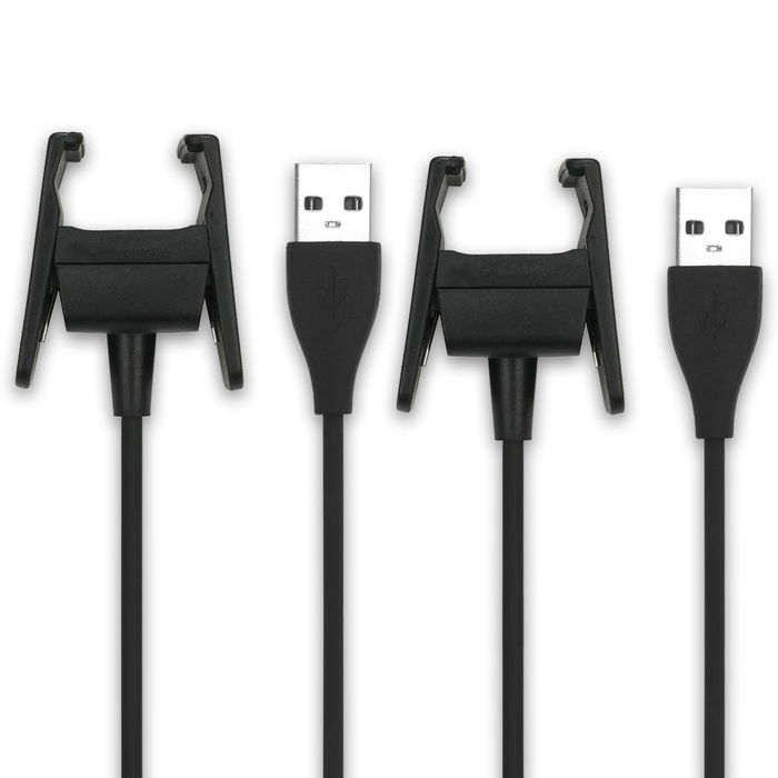 2x Câble Smartwatch Connector 0,20m pour montre FitBit Charge 2 transfert de données et charge noir en