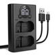 Dubbele acculader MH-25 + USB Kabel
