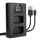 Dubbele acculader BC-VW1 voor Sony A6100 ILCE-6100; A6400 ILCE-6400 + USB Kabel