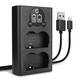 Dubbele acculader CB-5L + USB Kabel