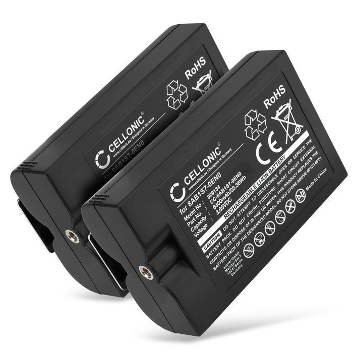 2x Battery for Ring Intercom, Ring Stick Up Cam, Ring Spotlight Cam, Ring Video Doorbell 2 6400mAh from CELLONIC