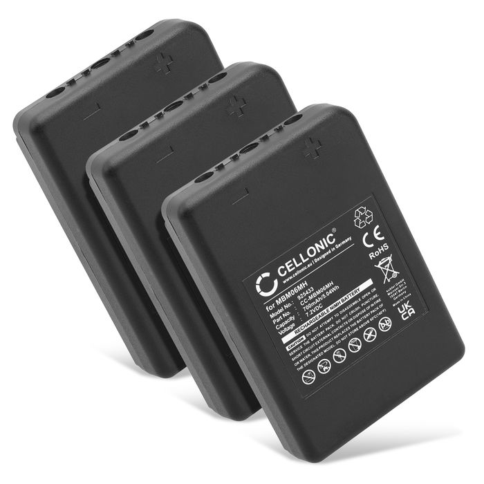 3x Autec MBM06MH Accu Batterij 700mAh van subtel
