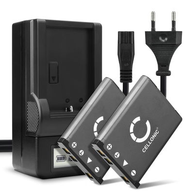 2x Accu voor Olympus VR-310, DS-7000, VH-210, VR-320, FR-4000, FE-230, Tough TG-310, FE-20 camera - Li-40b Li-42b 700mAh + Oplader Vervangende batterij fototoeste, oplader, oplaadkabel