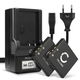 2x Accu KLIC-7001 700mAh + Oplader
