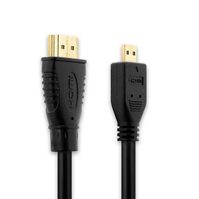 Micro HDMI Type D Kabel voor GoPro Hero 7 (black) / Hero 3+, Hero 3plus, Hero 3 + TV, DVD, Blu-Ray, Camera, Monitor - 3m Micro HDMI Type D naar HDMI Standard (Type A)