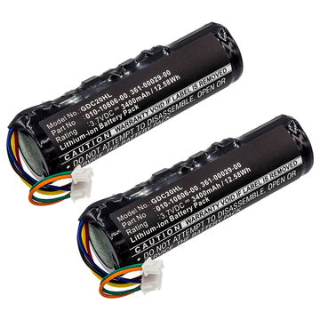 2x Batterie 010-10806-20 3400mAh pour Garmin Astro DC20, DC30, DC40, Dog Tracking -