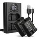 2x Battery 2000mAh+ Dual Charger