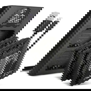 2x Batterie NP-FZ100 2040mAh + Chargeur Double BC-QZ1 pour Sony A7 IV, A7C, A6700, A6600, A7S III, Alpha 1, A9, Alpha 7R III, 7R V