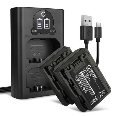 2x Batterie NP-FZ100 2040mAh + Chargeur Double BC-QZ1 pour Sony A7 IV, A7C, A6700, A6600, A7S III, Alpha 1, A9, Alpha 7R III, 7R V