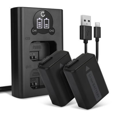 2x CELLONIC NP-FW50 Battery for Sony Alpha A7 II A7S A7R II, Alpha A6000 A6100 A6300 A6500, RX10 (I II III IV), A55, NEX-5 Sony Alpha 6400 Replacement Battery 1030mAh Backup + Dual Charger BC-VW1