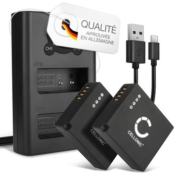 2x Batterie BP-DC15 BP-DC15-E BP-DC15-TK BP-DC15-U 730mAh + Chargeur Double BC-DC15 BC-DC15-E pour Leica D-LUX Typ 109, Leica D-LUX 7