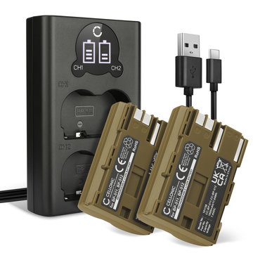 2x Batterie BP-511 BP-508 1600mAh + Chargeur Double CB-5L pour Canon EOS 5D 50D 40D 30D 300D 300V 20D 10D PowerShot G5 G3 G2 G1 Pro1 MV600 FV100 ZR85 Optura 20
