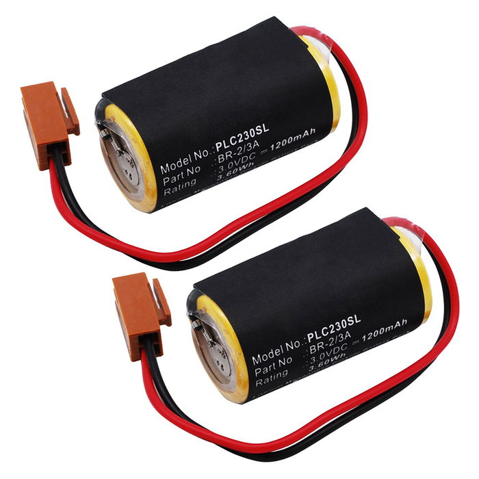 2x Panasonic BR-2/3A Accu Batterij 1200mAh van subtel
