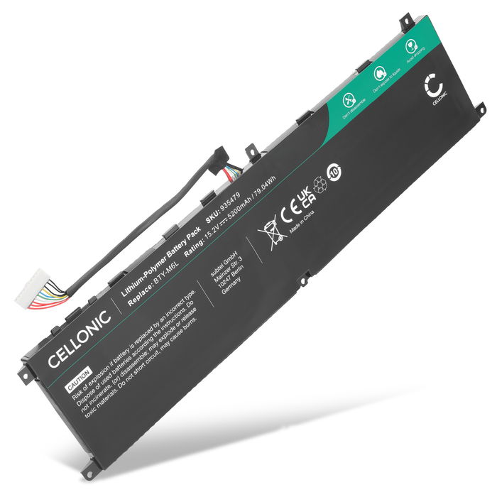 MSI 541389480007 Battery 15.2V 5200mAh from Cellonic
