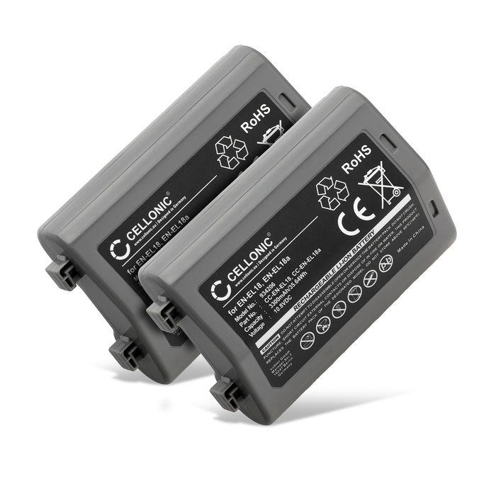 2x Nikon EN-EL18a Batterie 3300mAh de subtel