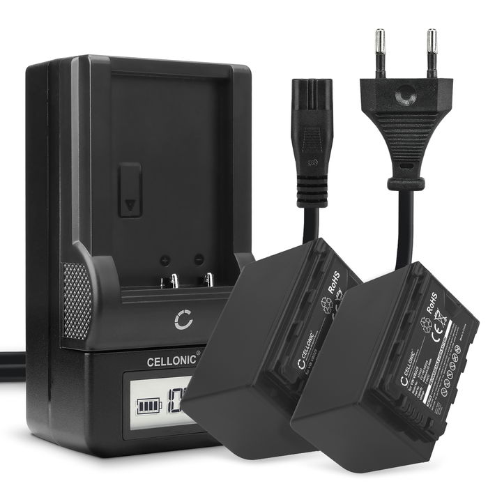 2x Panasonic AG-BRD50 Batterie + Chargeur 4400mAh de CELLONIC
