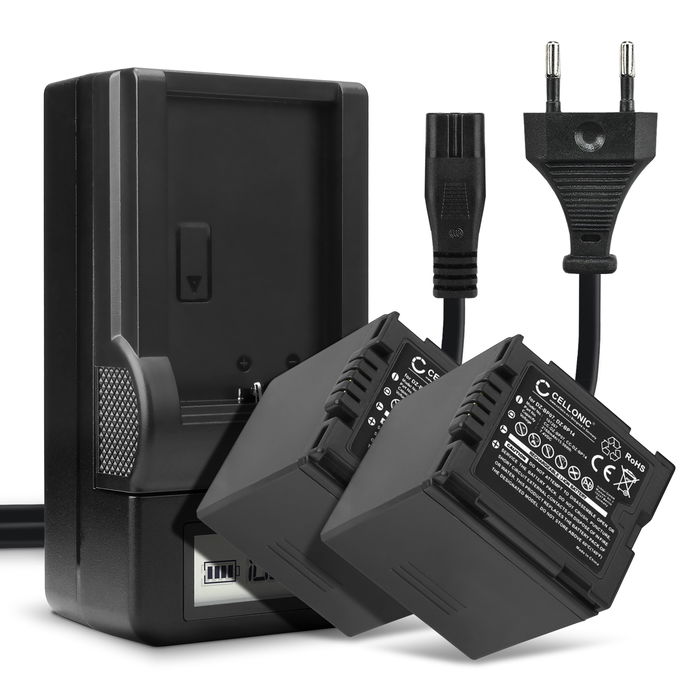 2x Batterie pour Panasonic SDR-H20 Accu 2100mAh Batterie rechange + Chargeur