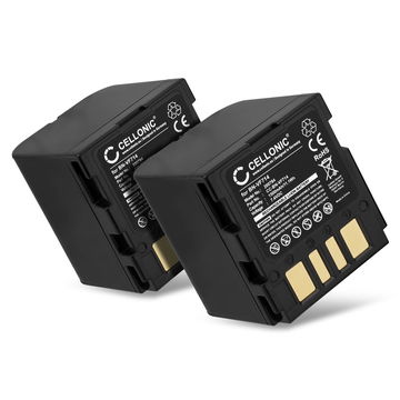 2x Battery for JVC GZ-D240, GZ-D270, GZ-DF420, GR-D240, GR-D270, GR-D290, GR-DF420, GR-X5 BN-VF714 (1500mAh, 7.4V) from CELLONIC