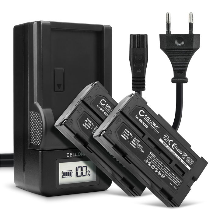 2x Batterij voor Panasonic NV-GS120 Accu 2000mAh + Oplader