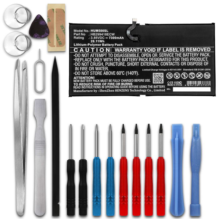 Huawei MediaPad M5 10.8 (CMR-AL09) Batterie + kit d'outils 7300mAh de subtel