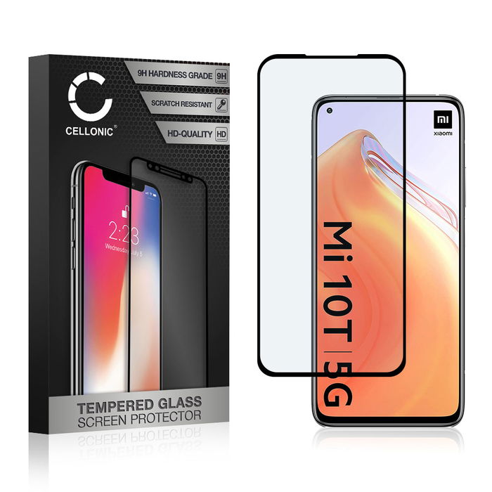 Xiaomi Mi 10T 5G Protecteur d'écran 9H en verre trempé 3D Full Cover de CELLONIC