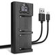 Dubbele acculader BC-VM10 + USB Kabel