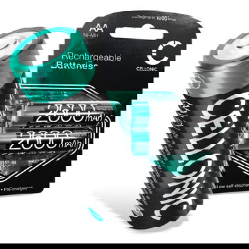 Batterij compatibel met Cateye GVolt 20 (HL-EL350G) / HL-EL135 - AA 2x 2600mAh AA vervangende accu reservebatterij extra energie