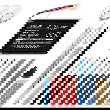 Batterij voor Garmin DriveSmart 5 55 65 Dash Cam 35 - 361-00056-08 750mAh + Schroevendraaier-set, vervangende accu