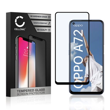 Protection d'écran en verre pour smartphone Oppo A72 (3D Full Cover, haute résistance 9H, 0,33mm, Full Glue)