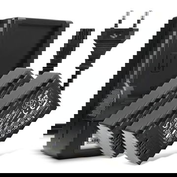 Pack de 2x batteries IA-BP105R IA-BP210E IA-BP420E 1800mAh pour appareil photo Samsung HMX-F90 -F80 -F900 -F800 HMX-H200 -H400 -H300 SMX-F40, SMX-F700 - Avec chargeur et câble d'alimentation