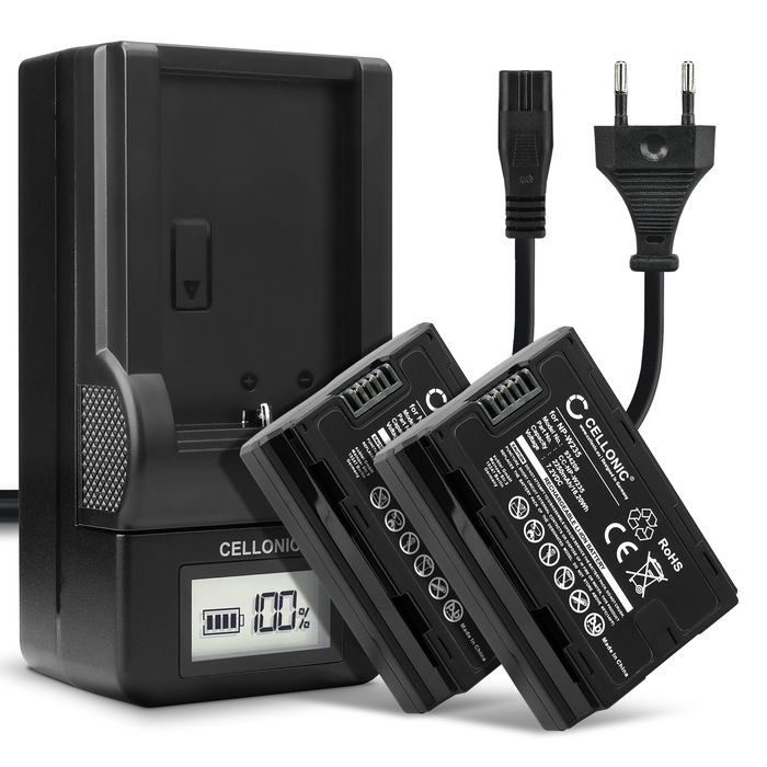 2x NP-W235 accu voor FujiFilm X-T4 / GFX 50S II / GFX100S / X-H2S - 2250mAh + Oplader NP W235 vervangende accu voor camera