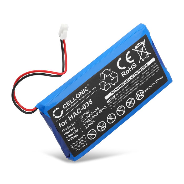 Controller Battery for Nintendo Mario Kart Live: Home Circuit Replacement Battery 1750mAh 