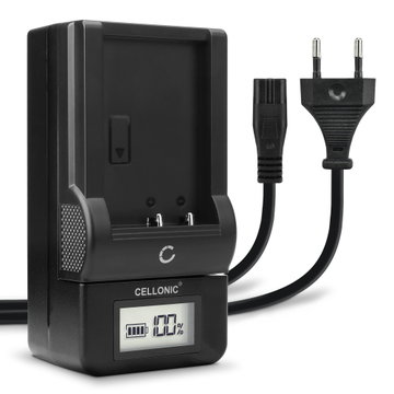 CELLONIC LCD GPS Charger for Garmin Alpha 100 / Montana 600, 600T, 610, 680, 680t, 650, 650t / Monterra / VIRB Elite 1.4 GPS Batteries | Smart Battery Charger