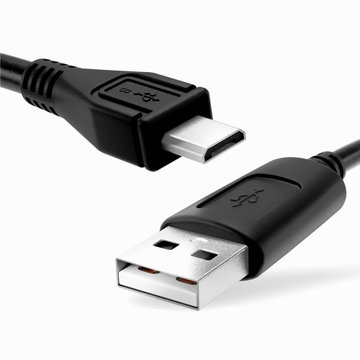 Câble Micro USB de 1m pour appareil photo Nextbase 222, Nextbase 122 transfert de données 1A noir PVC
