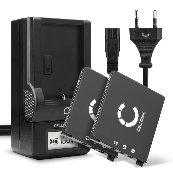 2x Batterie pour Casio Exilim EX-S10 Accu 720mAh  - Batterie de rechange appareil photo et caméra + Chargeur