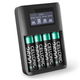 4x 2600mAh 1.2V + Chargeur