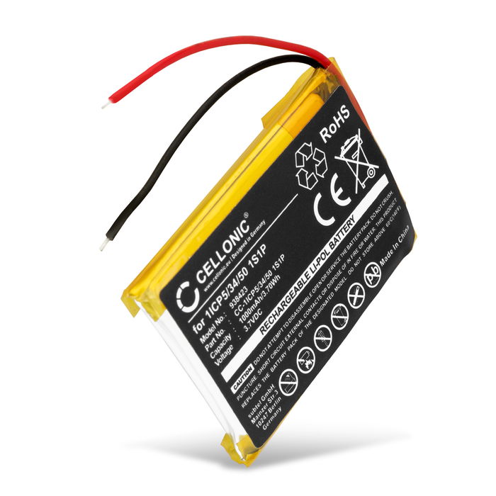 1ICP5/34/50 1S1P batterij voor Wacom Express Key Remote ACK411050 afstandsbediening - 1000mAh vervangende accu reserve batterij