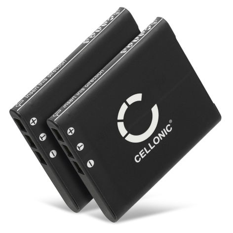 2x Batterie pour Casio Exilim EX-S200 Exilim EX-Z680 EX-Z690 EX-Z790 EX-ZS10 EX-ZS12 EX-ZS15 550mAh de CELLONIC