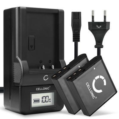 2x Batterie NP-40 + Chargeur Casio Exilim EX-FC100 EX-Z1000 Z1050 EX-Z40 EX-Z50 Z55 Z57 CELLONIC