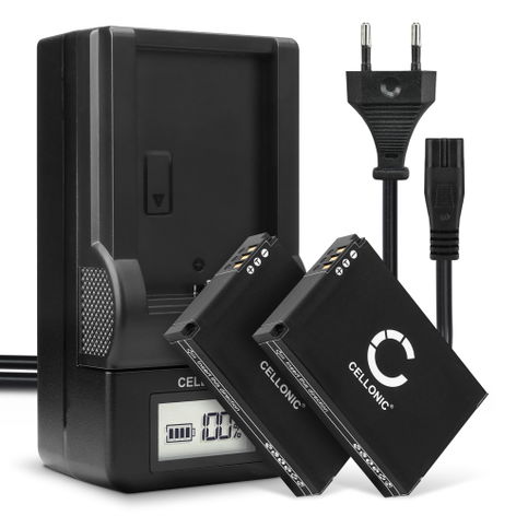 2x Batterie pour Appareils Photo Drift HD Ghost; Ghost S, S HD FXDC02 72-011-00 (1750mAh, 3.7V) + Chargeur de CELLONIC