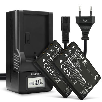 2x Batterie pour Medion Life E47001 E47001 E47006 P47000 P47002 P47003 P47005 P47006 X47015 MD 41856 1180mAh + Chargeur de CELLONIC