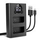 Dubbele acculader BLN-1 + USB Kabel