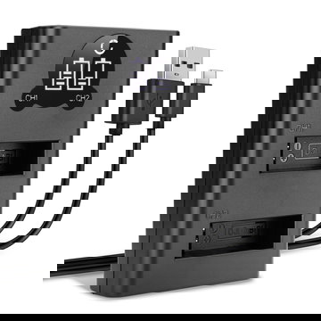 Chargeur double USB (AB1, P01, PT1) pour DJI Osmo Action 1, CP.OS.00000020.01 + 1m + Câble USB de CELLONIC