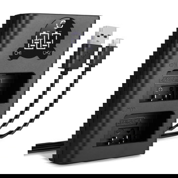 USB-dual lader (EN-EL25) voor Nikon Z fc, Z 50, Z 30 + 1m + USB Kabel van CELLONIC